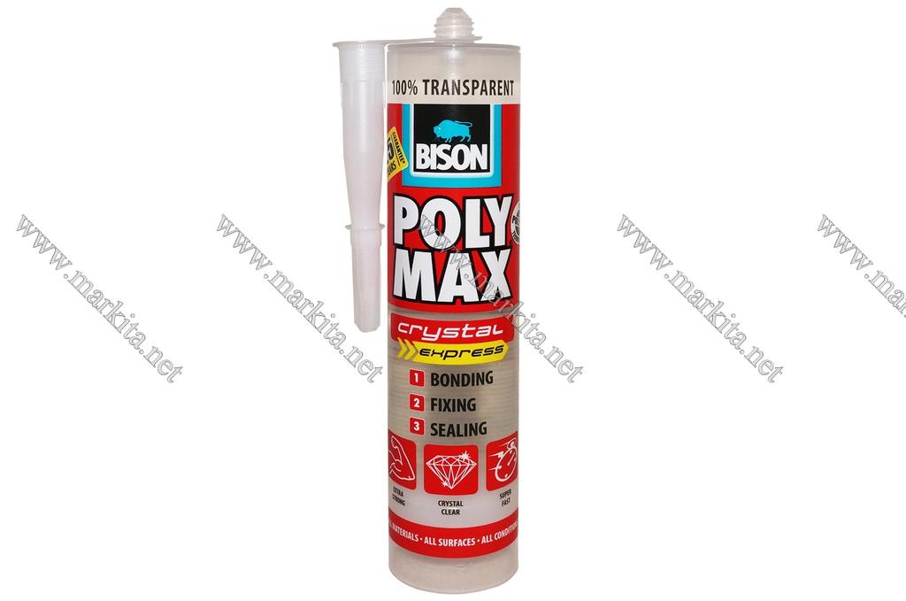 Лепило Бизон Poly Max кристал 300гр. 700043.2
