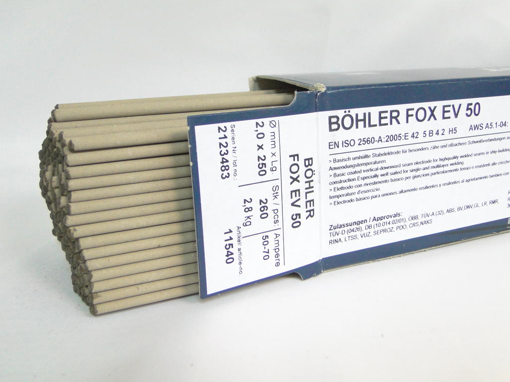 ЕЛЕКТРОДИ БЬОЛЕР FOX EV50 2.0/250мм