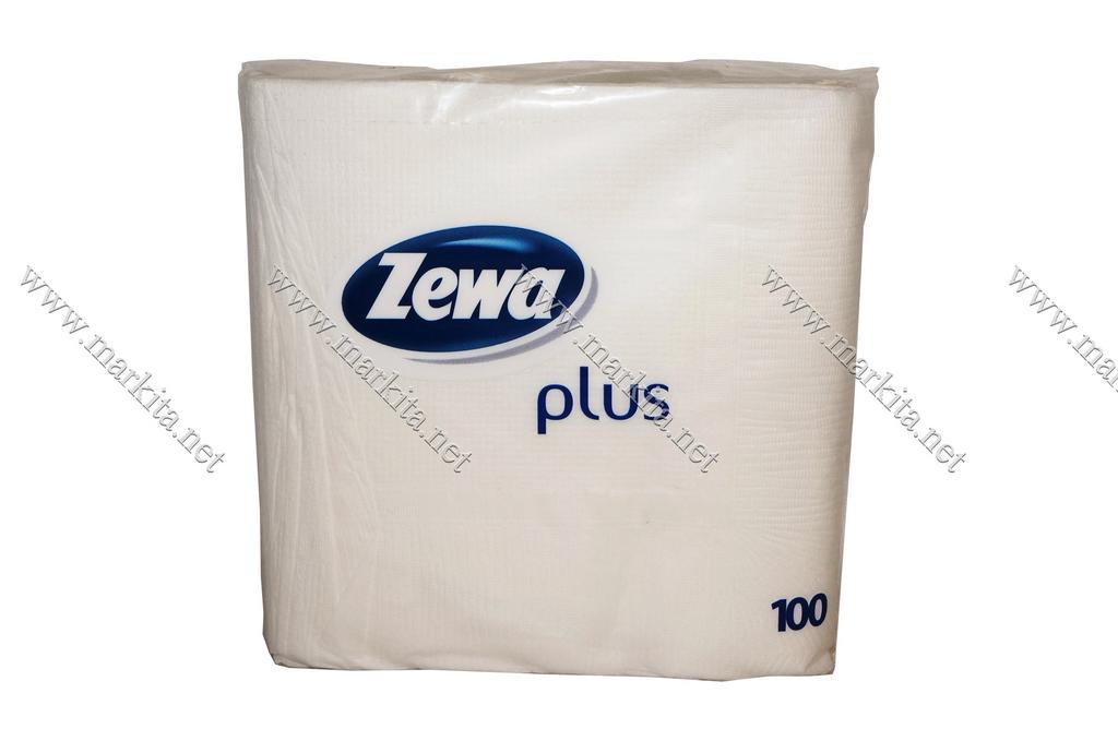 Салфетки Зева Plus бели 100бр. 2пл