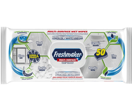 Кърпи мокри почистващи 50бр Freshmaker