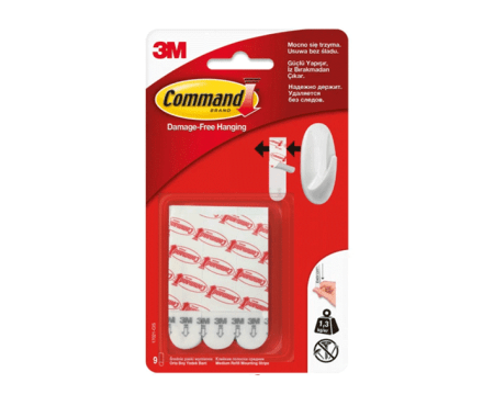 Монтажни лепенки 3M Command 9 броя M / 17021